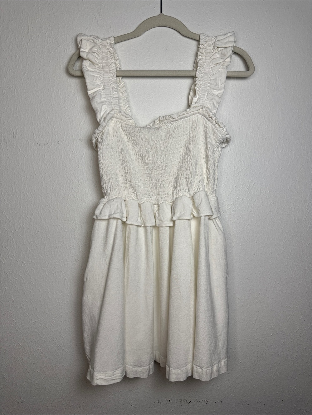 Tularosa White Ruffle Sundress